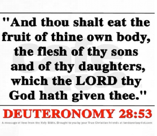 Deut. 28:53-Crazy Biblical Quotes