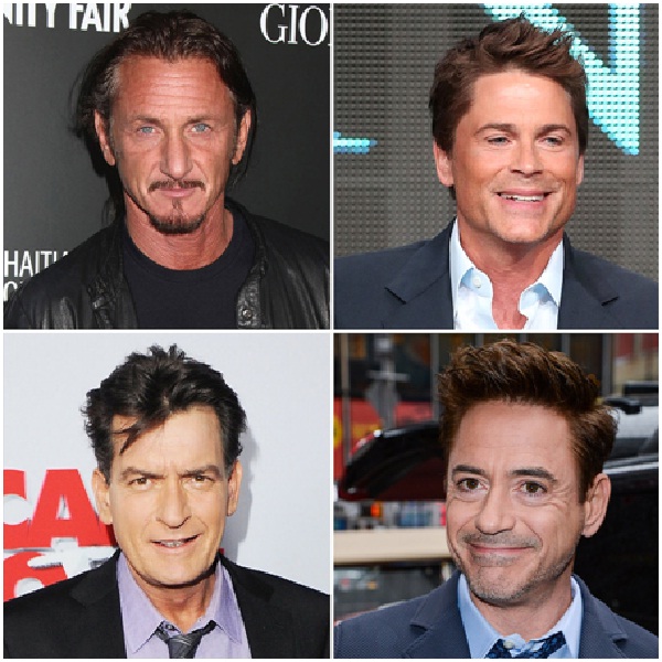 Charlie Sheen, Rob Lowe, Robert Downey Jr., and Sean Penn-Celebrities Who Went To High School Together