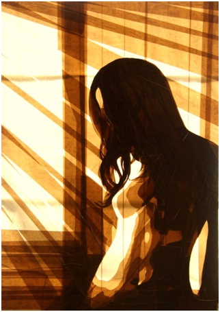Lady Silhouette-Amazing Packing Tape Art