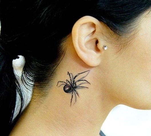 Black Widow-24 Most Amazing Illusion Tattoos