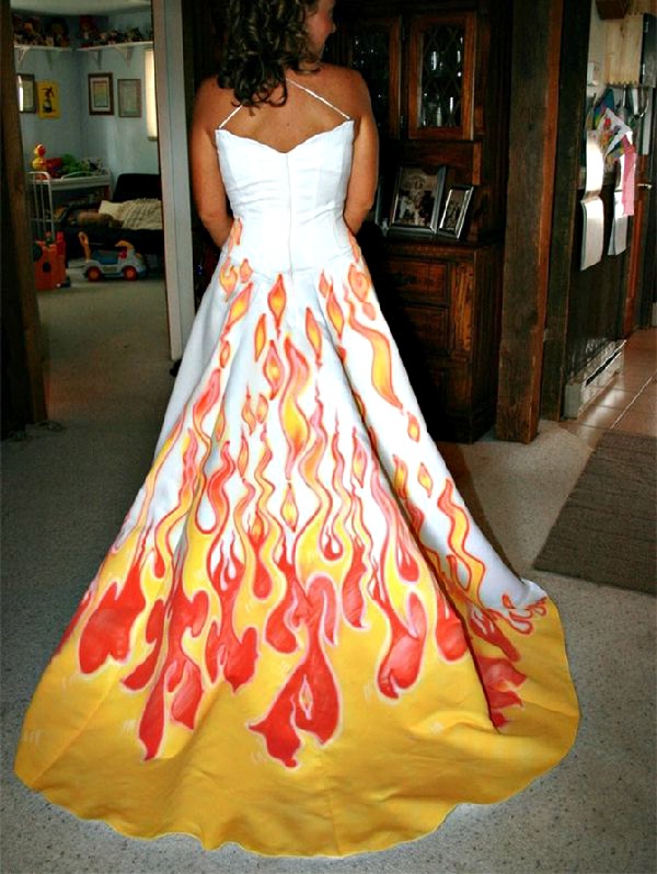 Fire dress-Worst Wedding Dresses