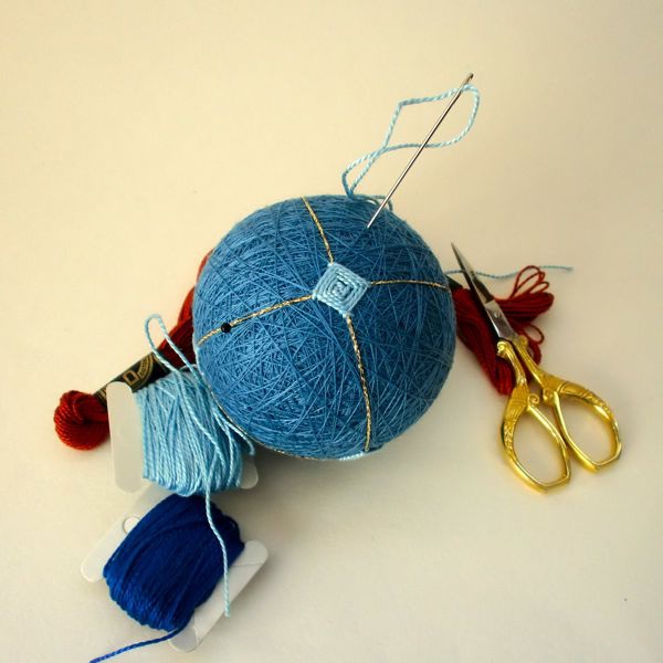 Kimono Scraps-Creative Embroidered Temari Spheres By A 92-Year-Old Grandmother