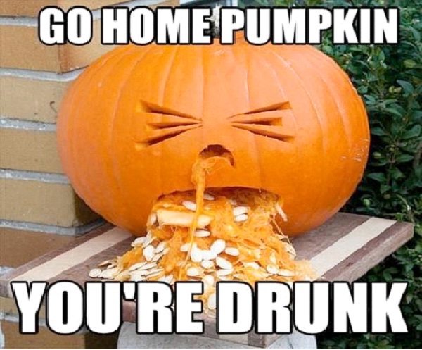 Vomiting Pumpkin-Best Go Home, You're Drunk Memes