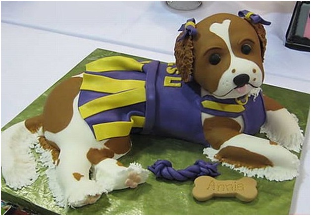 Cheerleader Dog Cake-Most Amazing Dog-Shaped Cakes