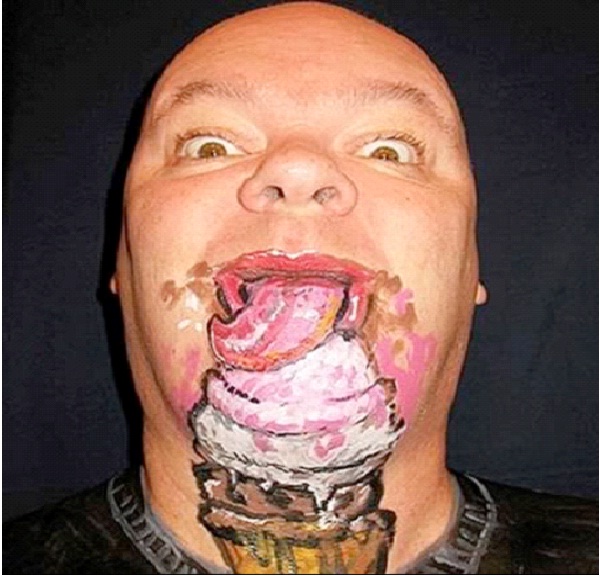 Ice Cream Lover-Most Incredible Face Paintings