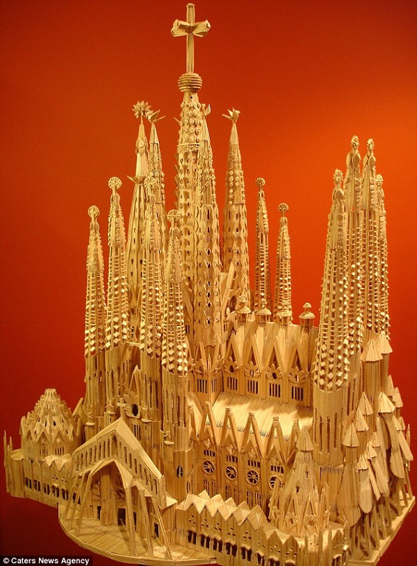 Barcelona-12 Creative Toothpick Art Models Ever Made