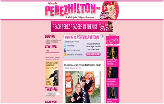 PerezHilton.com-Top Celebrity Blogs