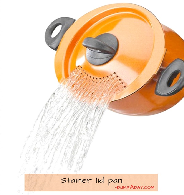 Pan And Strainer All In One-Simple But Genius Ideas