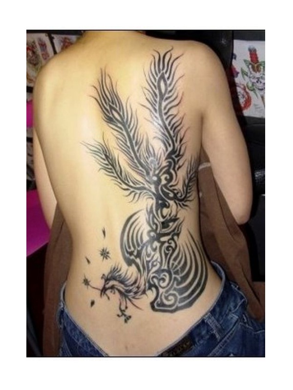 Lady Phoenix-Amazing Looking Phoenix Tattoos