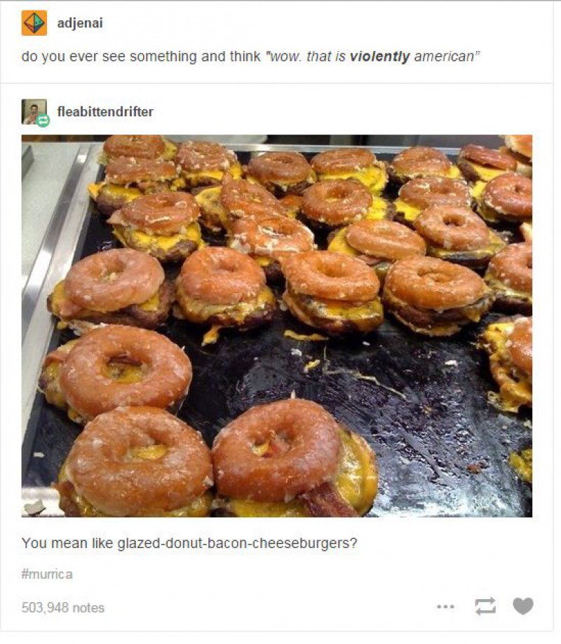 Glazed Donut Bacon Cheeseburger-15 Times Americans Confused Everyone On Tumblr