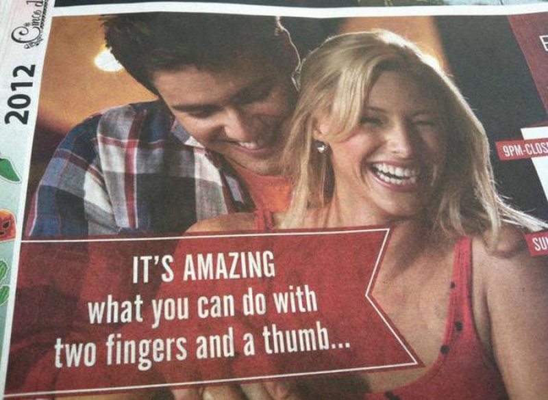 What Can You Do With Two Fingers and a Thumb?-15 Normal Pictures That Prove You Have A Dirty Mind