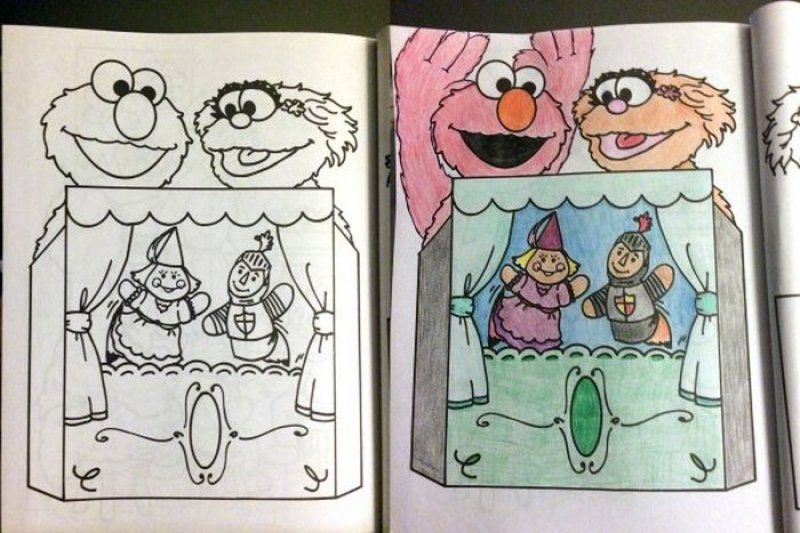 Sesame Street Corrupted! -15 Drawings That Show Dads Should Stay Away From Children's Coloring Books