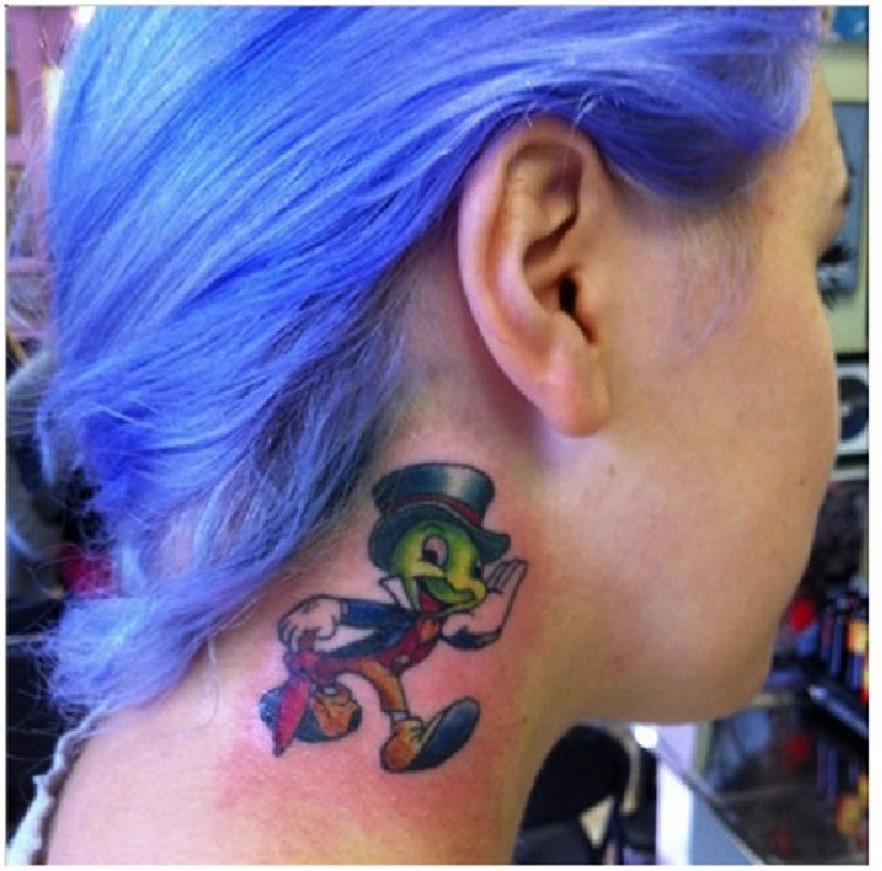 Jiminy E. Cricket-15 Cutest Disney Tattoos That Will Make You Want To Have One