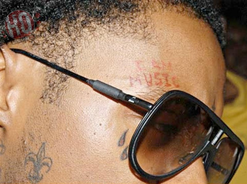 I Am Music Just Above His Right Eye-15 Bizarre Lil Wayne's Tattoos And Their Meanings