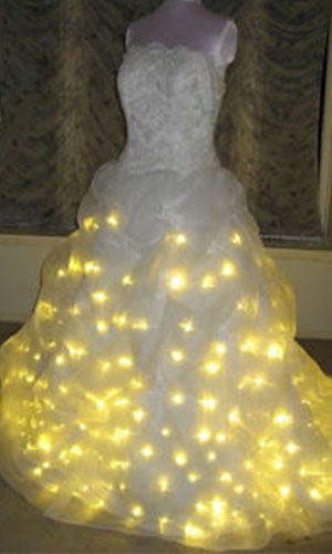 Glow in the Dark Wedding dress-Worst Wedding Dresses