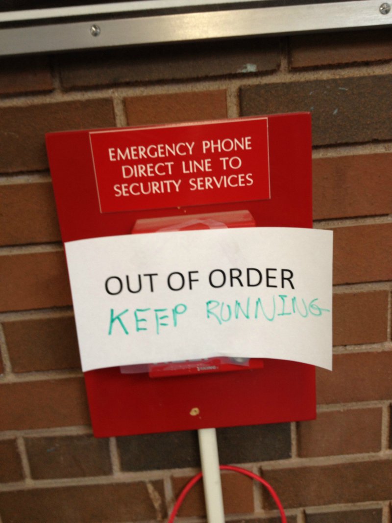 No emergency Phone-12 Funniest Out Of Order Signs Ever