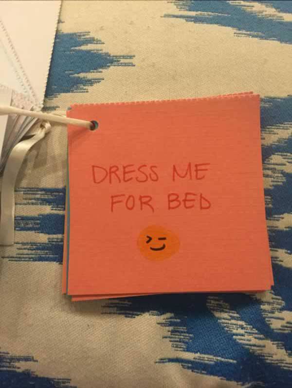 Dress Me for Bed-15 Awesome Coupons Made By This Girl For Her BF On Their Anniversary