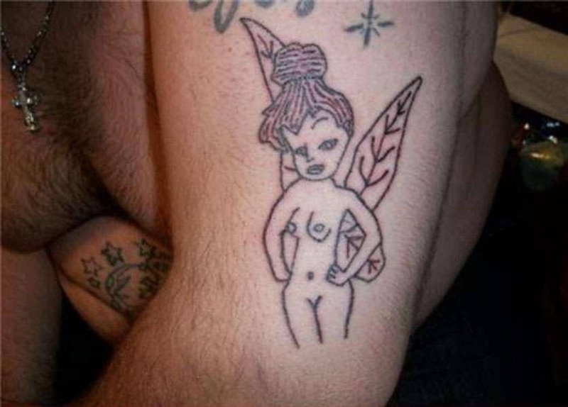 Oh, Tinker Bell-15 Most Inappropriate Disney Tattoos Found On The Internet