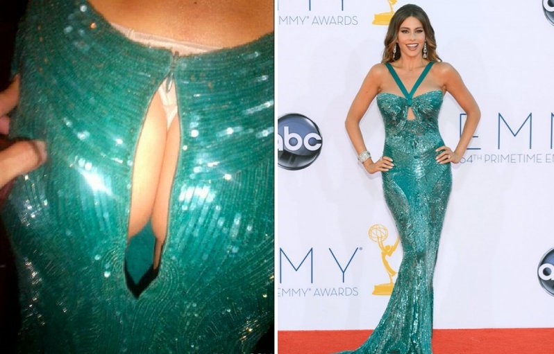 Sofia Vargara Split Down the Middle-Top 15 Worst Celebrity Wardrobe Malfunctions