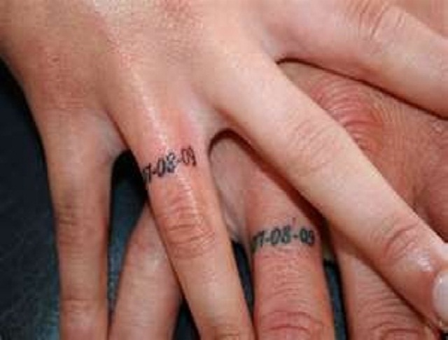 Dates-Cool Wedding Ring Tattoos