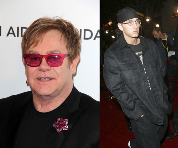 Elton John & Eminem-Unlikely Celebrity Friends