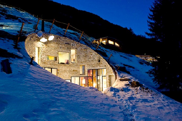 Hobbit Home - Vals, Switzerland-Amazing Underground Homes