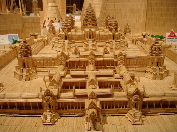 Angkor Wat-12 Creative Toothpick Art Models Ever Made