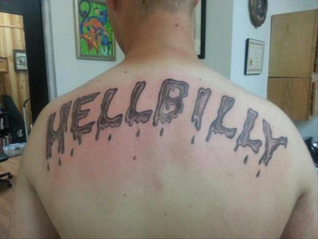 Hellbilly-Worst Back Tattoos