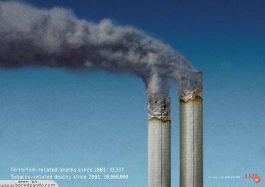 Terrorism-24 Most Creative Anti-Smoking Ads