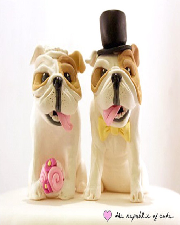 Bulldogs-Unusual Wedding Cake Toppers