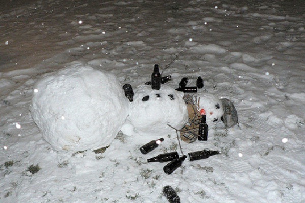Drunk Snowman-Most Inappropriate Snowmen