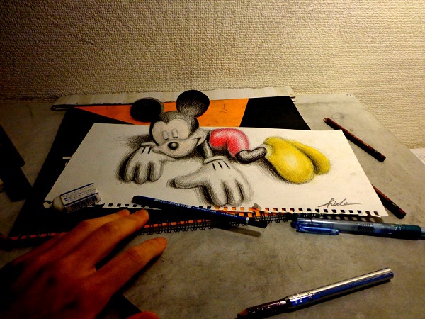 Mickey Mouse-Amazing 3d Paper Drawings