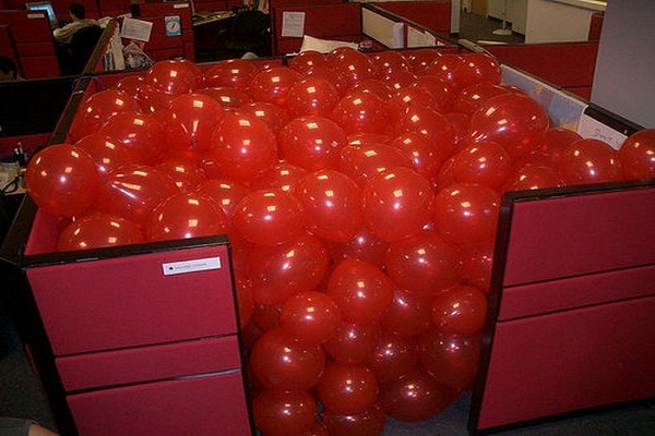 Balloons-Best Office Pranks