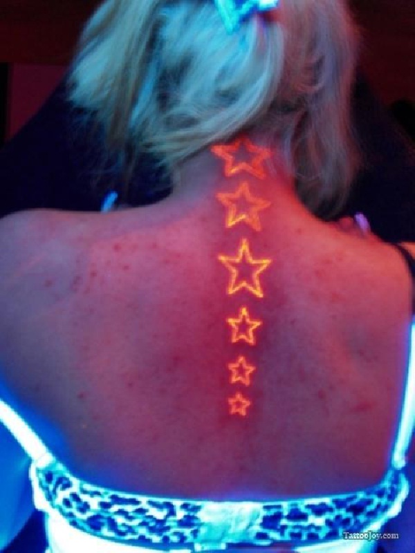 Star neck-Glow In The Dark Tattoos