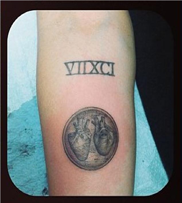 Da Vinci Heart-Miley Cyrus And Her Tattoos