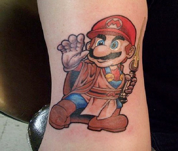 Super Mario Jedi-Star Wars Tattoos.