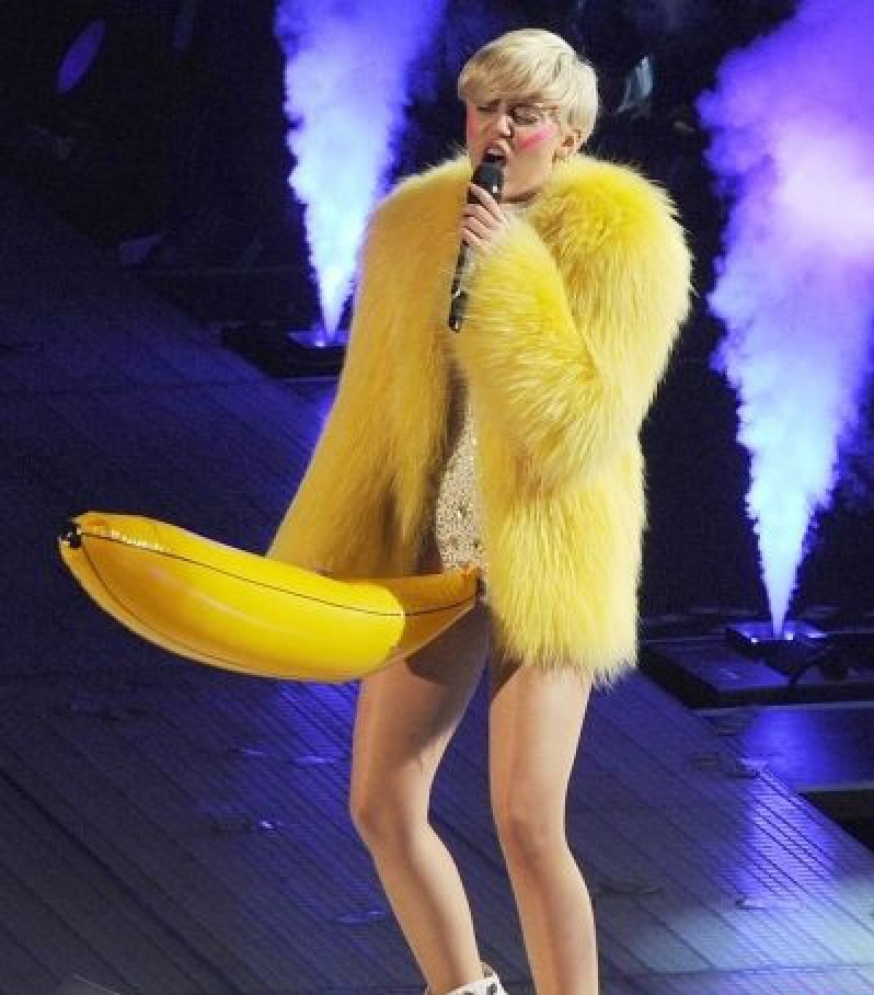 In Amsterdam, She Shocked Everyone With this Banana Outfit-15 Images That Show Miley Cyrus Has Totally Lost It