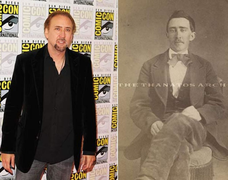 Nicholas Cage and Civil War Era Man-15 Celebrities Who Look Like People From Past