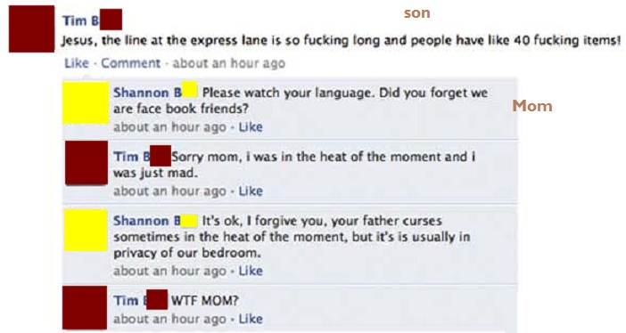 This Quiet, Innocent and Hilarious Comment From a Mom-15 Images That Show You Shouldn't Add Your Mom On Facebook