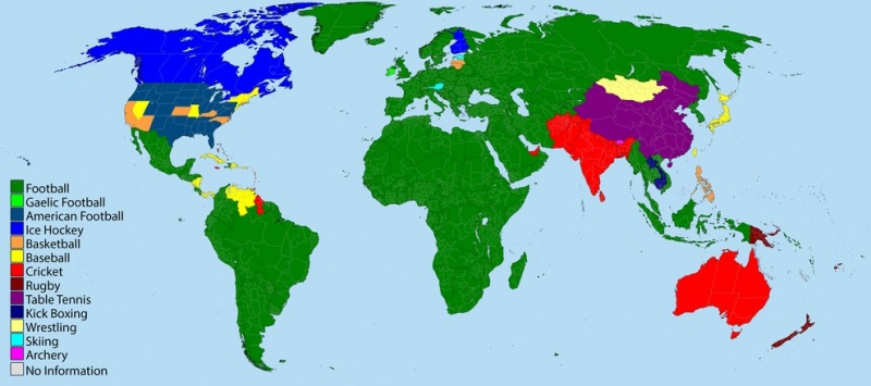 Countries and Their Favorite Sports-15 Maps That Will Change The Way You See The World