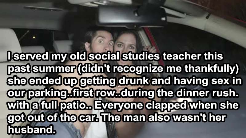 Sex in Car at the Restaurant's Parking Lot-15 Servers Reveal The Craziest Things That Happened In Restaurants