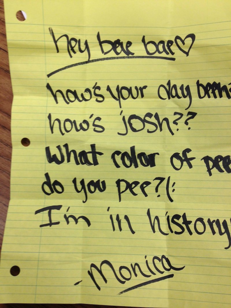 Color of Pee You Pee-15 Hilarious Notes Ever Caught By Teachers