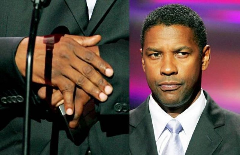 Resulta ng larawan para sa Denzel Washington's pinky finger deformity