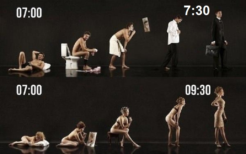Getting Ready for the Day-15 Hilarious Differences Between Men And Women