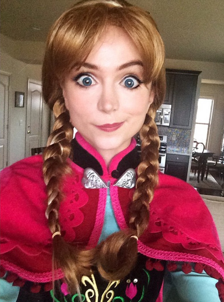 Sarah as Princess Anna from Frozen-Girl Who Spent ,000 To Look Like Disney Princesses