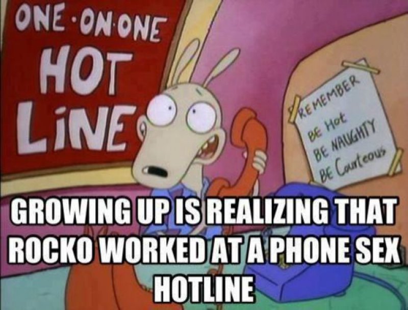 Rocko Worked as a Phone Sex Operator-15 Hidden Inappropriate Jokes In Children Cartoons