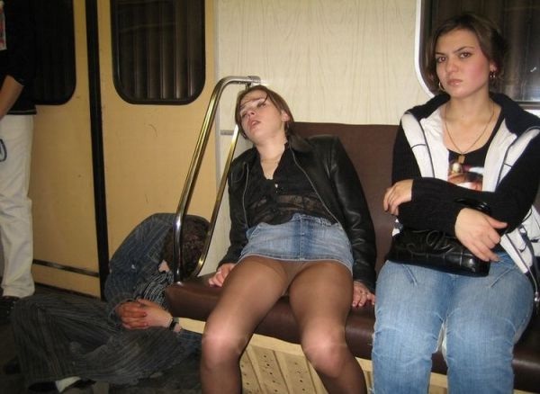 A disgusted friend-Hilarious Pics Of Girls Being Drunk And Passed Out