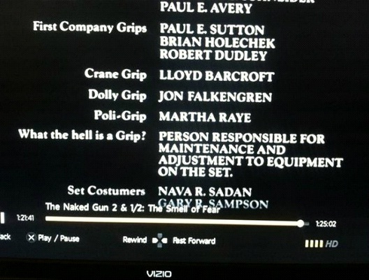 What The Hell Is A Grip-12 Funny Little Moments Found In Movie Credits 