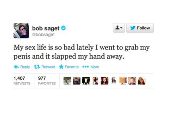Bob Saget's penis Envy-Funniest Celebrity Tweets