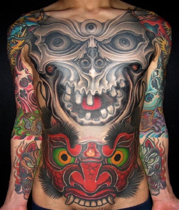 Scary faces-Full Body Tattoos